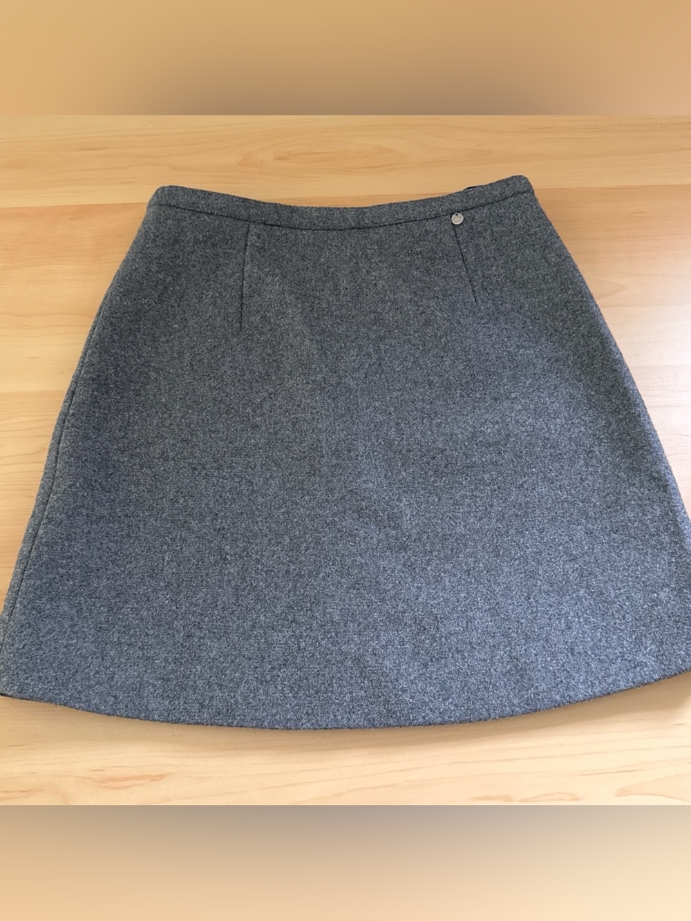 Classic Grey Wool blend A-Line Skirt